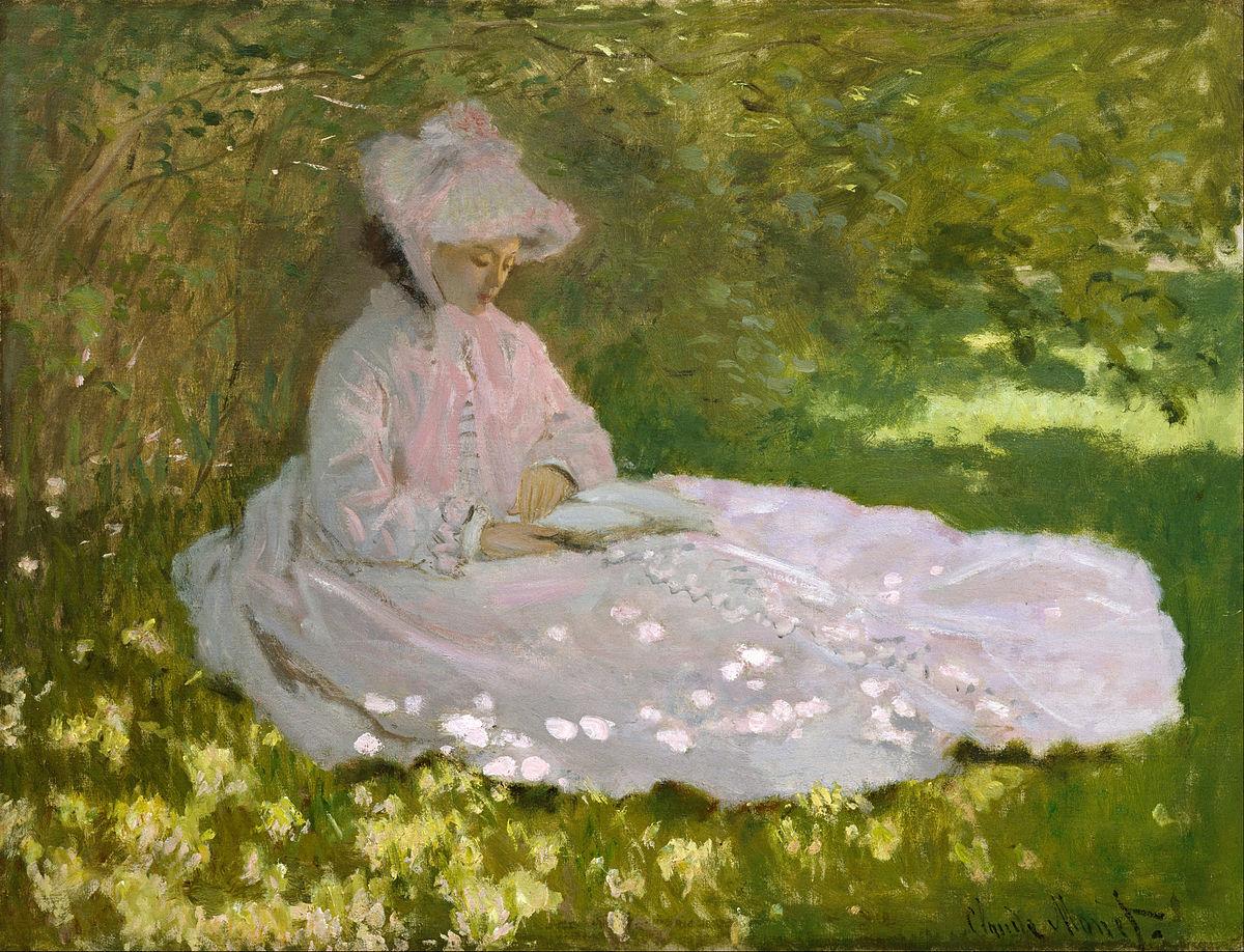 Monet le printemps la liseuse