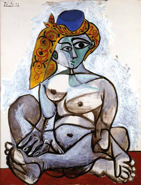 Pablo picasso femme nue au bonnet turc 1er decembre 1955 donation louise et michel leiris 1984 musee national d art